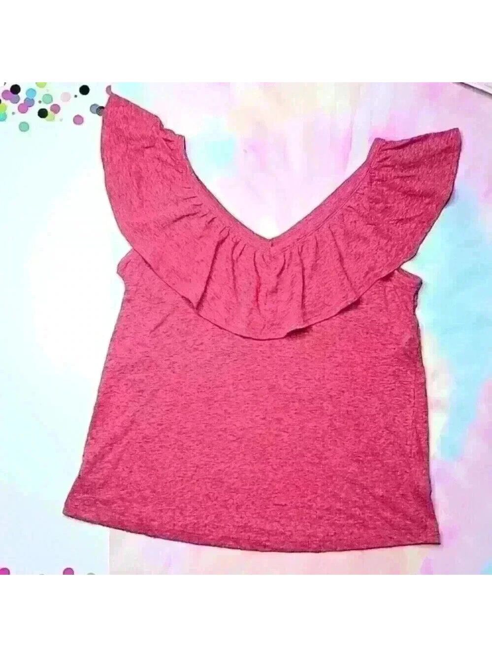 Oldnavy Linen Blend Ruffle Tee - Picture 2 of 2
